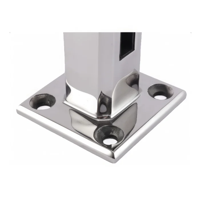 Brushed Silver Heavy Duty Stainless Steel Square Glass Clamp